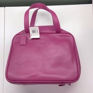 Coach Pink Leather Toiletries Bag-NWT